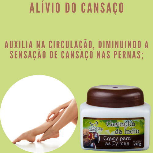 Kit 12 Creme Para Pernas Castanha Da Índia Varize San Jully