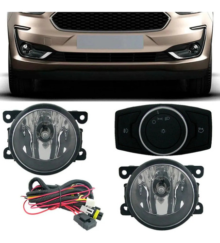 Kit Faro Caminero Auxiliar Ford Novo Ka 2019 2020 2021