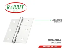 Comprar Bisagras Tipo Libro - 3x3 Cromadas (par) Rabbit