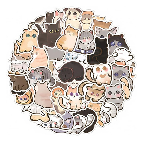 120 Pcs Cute Cat Stickers Adorable Stickers Waterproof Lapto