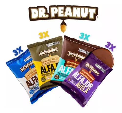 Alfajor C/ Whey Dr. Peanut Pasta De Amendoim 12un 55g Cada