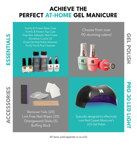 Rc Red Carpet Manicura Led Gel Polish Fortify & Protect Colo