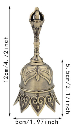 Campana De Mano Decorativa, Regalo Retro, Patrón De Bronce