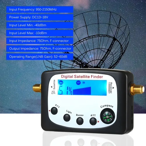 Buscador De Señal Satelital Sf-9509 Mini Lcd Con Brújula