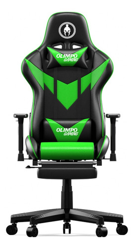 Silla Gamer Premium Atenea (verde) Marca Olimpogaming