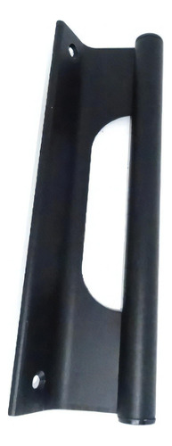 Puxador Porta Portao Buzio Preta Pux-157 195mm Alumifix