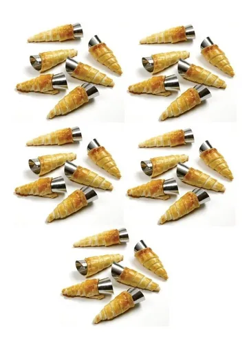 Pack X30 Cono Molde Para Cannoli Cachito Croissant Pan Danes