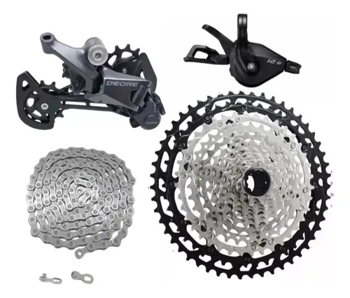 Grupo Shimano Deore XT M8100 1x12 Velocidades Para MTB - Incluye Casete 50T/52T, Cadena KMC Y Más