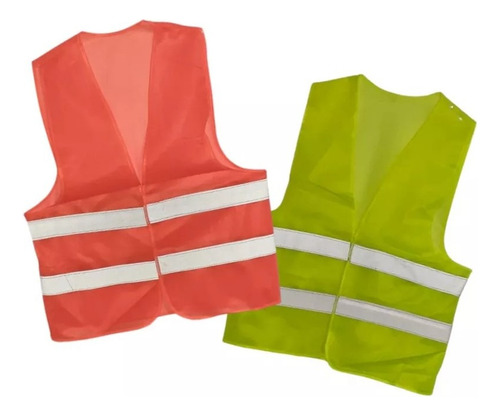 Chalecos Reflectivos Vial 2 Franjas Precio X 3 Chalecos