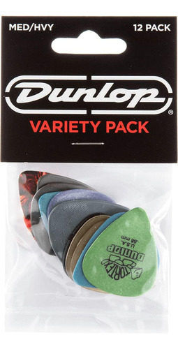 Paquete Variado Dunlop Pick, Surtido, Medio/pesado, 12/play.