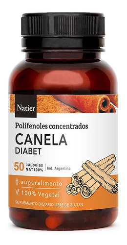 Capsulas Canela Diabéticos X 50 Cap - Natier