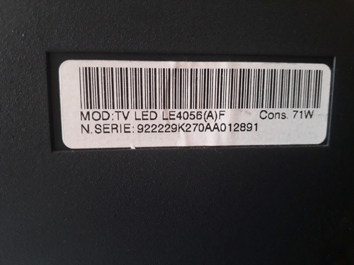 Tv Toshiba Led 40 Modelo Le4056 - C/ Defeito (vendo Peças)