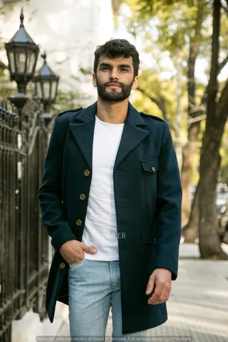 Abrigo top elegante hombre