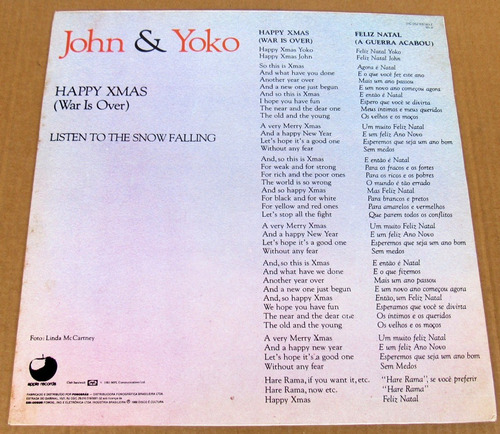 12 Single - John Lennon & Yoko - Happy Xmas **excelente! | MercadoLivre