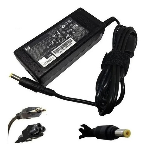 Fonte Carregador Notebook Hp 18.5v 3.5a 65w Pino Amarelo