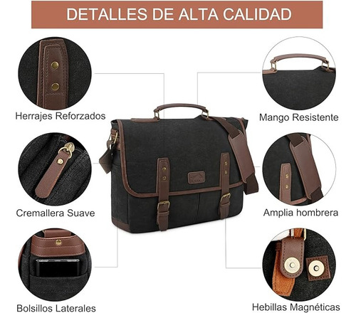 Bonito Portafolio Hombre Con Divisiones Resistente Al Agua