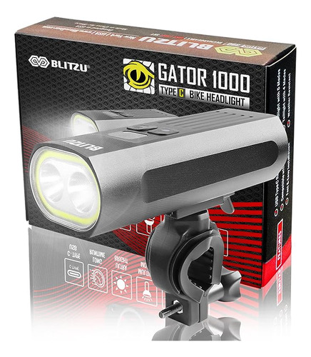 Blitzu Gator 380 Set Luz Para Bicicleta Recargable Lumenes P