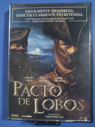 Pelicula Pacto De Lobos Vincent Cassel Dvd Original 