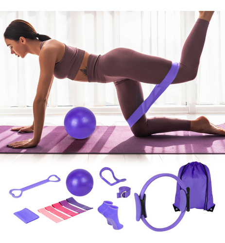 Set De 13 Piezas Para Yoga, Pilates, Ejercicios En Casa, Yog