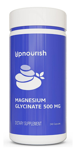 Magnesio Glicinato 500mg 240 Capsulas Alta Absorción Estrés