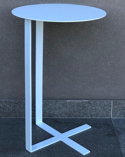 Imagen 6 de 6 de Mesa De Arrime Hierro Calidad Premium Blanca O Negra 60x40