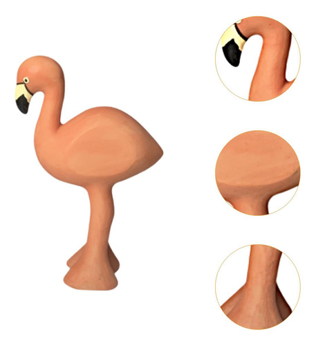 Estatua Del Modelo De Flamingo De Resina 3.1x1.1x4.3