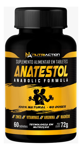 Anatestol - Massa Muscular - Testo-up Premium Sabor Sem sabor