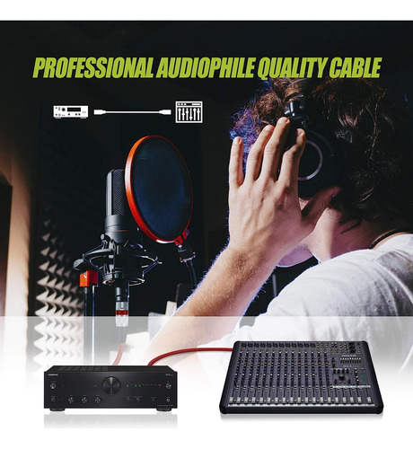 Cable Para Micrófono Gearit, 3 Metros, Xlr A Xlr, X10 Uni.