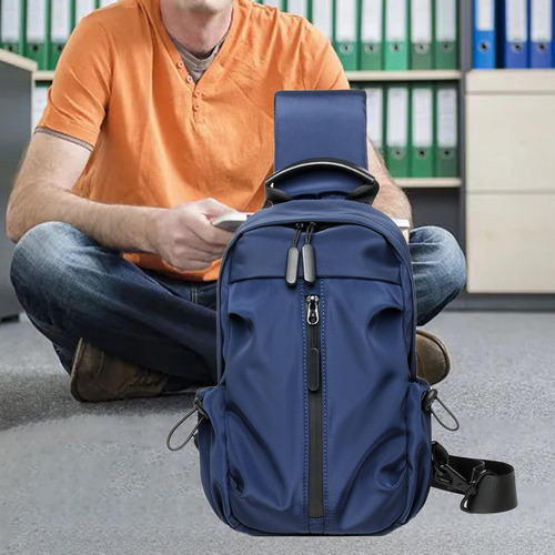 Js Bolso De Pecho Para Hombre, Tipo Bandolera, Moderno, Azul