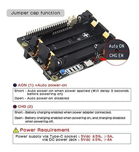 Raspberry Pi Ups V. Maximo Placa Gestion Energia Perdida