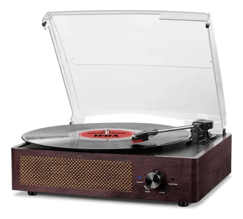 comprar Tocadiscos De Vinilo Mersoco Bluetooth Portátil De 3 Velocid