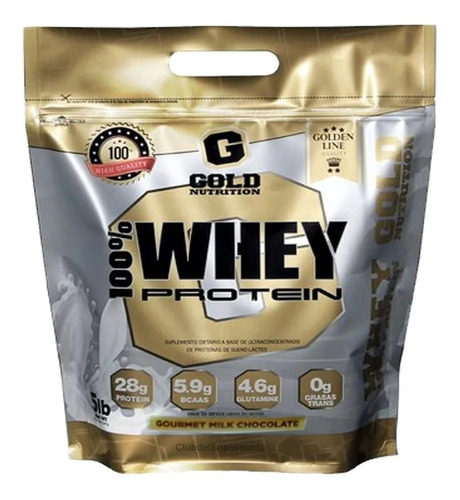 Whey Proteina 5 Lbs Gold Bcaa Crecimiento Músculos Marcados