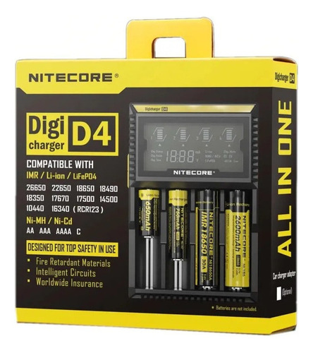 Cargador Nitecore D4 - Baterías Y Baterías Recargables