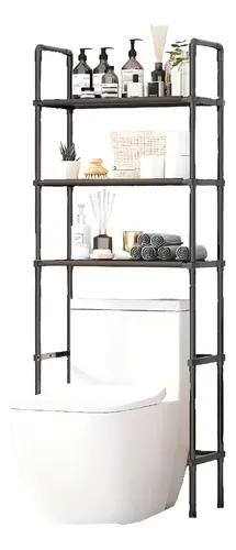 Mueble Organizador De Baño 3 Niveles Color Blanco - Cs. Color Negro