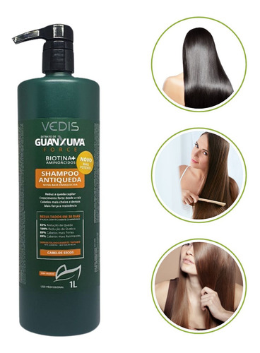Shampoo Guanxuma Force Cabelos Secos 1l Vedis