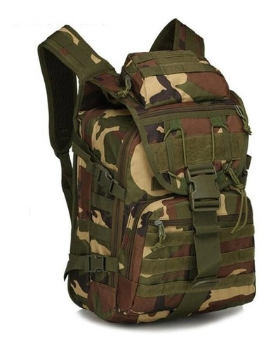 Mochila Tatica Militar Impecável 40l 800d Oxford 24h Cor Terra