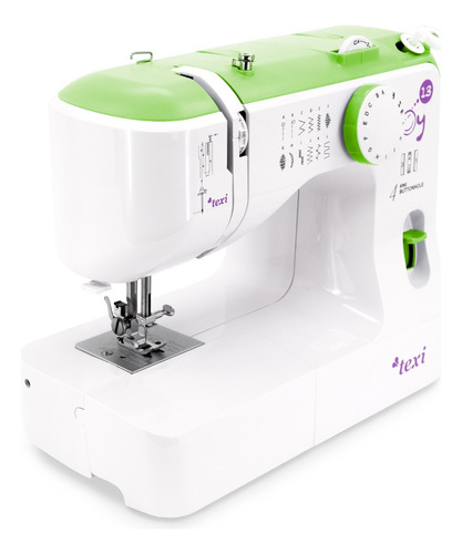 Maquina De Coser Texi Joy 13 Verde Portátil 220v