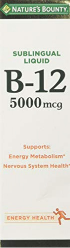 Suplemento Vitamina B12 Nature's Bounty B-12 5000 Mcg Sublin