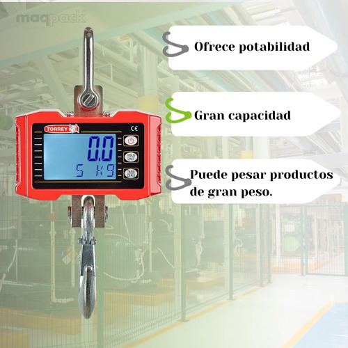 Bascula Colgante Electronica De 500 Kgs Torrey Crs/hd-500