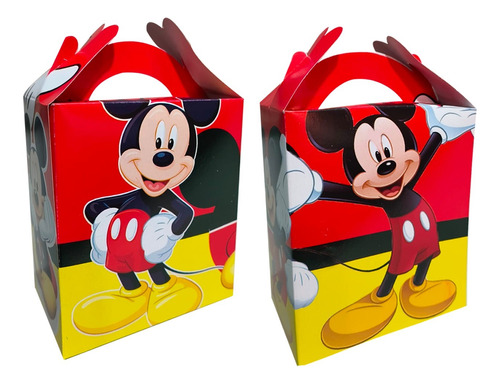 Mickey Mouse Caja Dulcera 30 Piezas Recuerdo Bolo Aguinaldo