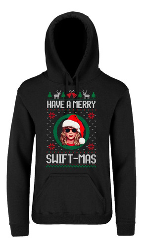 Hoodie Merry Swiftmas Navideña Taylor Swift Navi Ugly Sweter