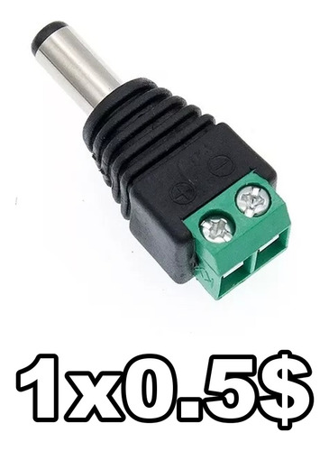 Conector Dc Plug Macho Cctv Voltaje 12v Camara 