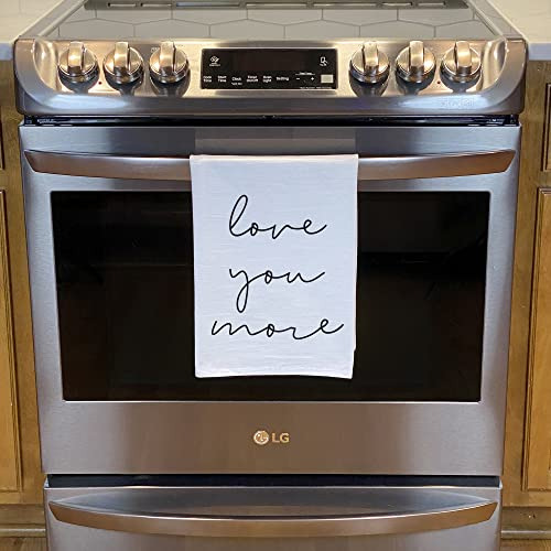 Toalla De Cocina Blanca «love You More» De Rubiarojo