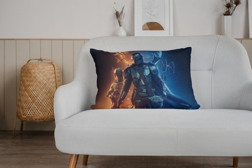 Cojin Almohada The Lorian Diseño Fondo Negro Hogar Arte Color The Mandalorian