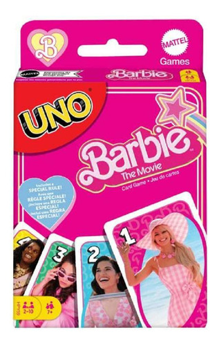 Uno Barbie - Mattel - Cartas Com Regra Especial - 7+ Anos