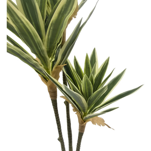 Planta Artificial Dracena Grande En Macetero Plastico Blanco