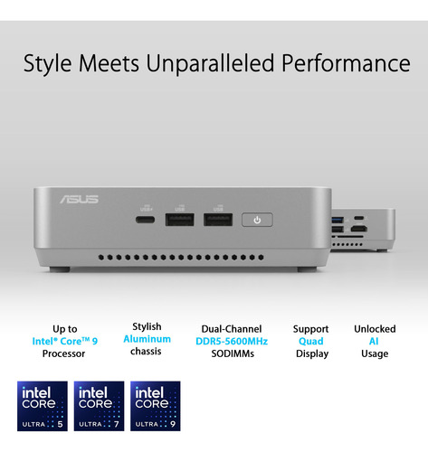 Mini Pc Asus Nuc 14 Pro+ Barebone Intel Core Ultra 5 De 14ª