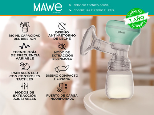 Extractor Eléctrico Sacaleche Gadnic Portátil 150ml 9 Modos
