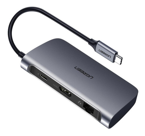 Hub Conversor Usb 6 Em 1 - Usb 3.0, Hdmi 4k, Rj45, Pd Ugreen