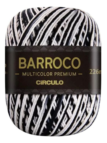 Barbante Barroco Premium Multicolor 6 Fios 400g Linha Crochê Cor Zebra